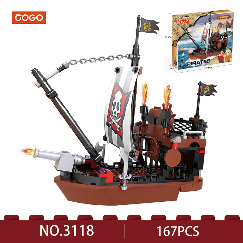 COGO 167PCS Pirate Pirate Ship Building Block Toys