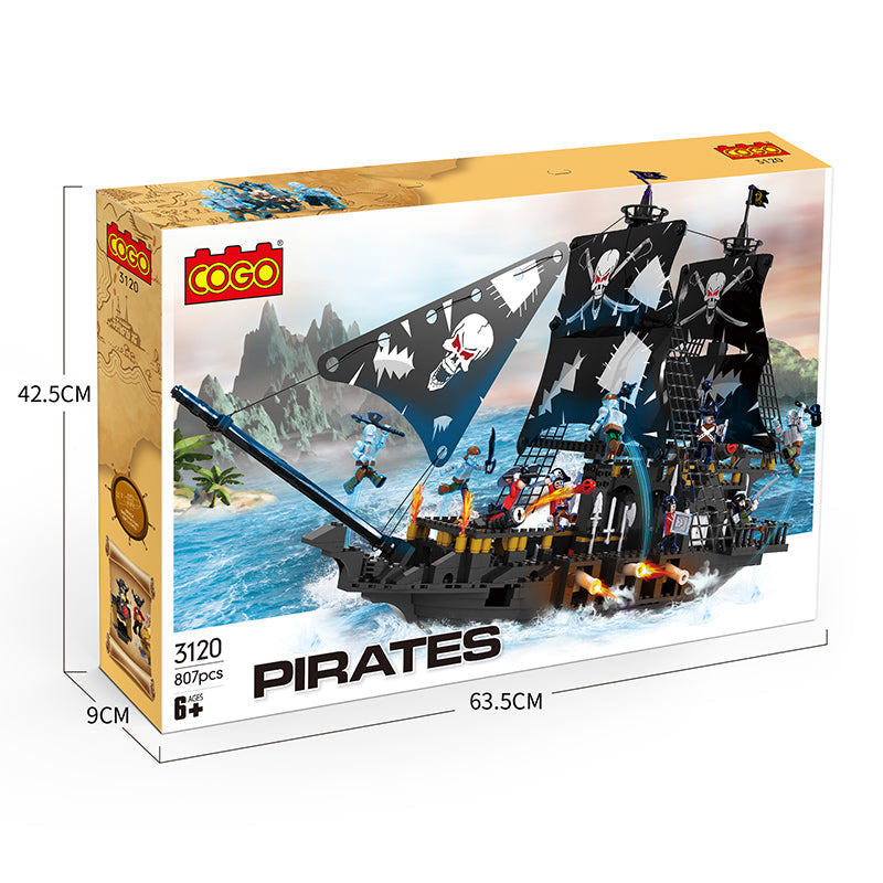 COGO 807PCS Pirate Pirate Ship Building Block Toys