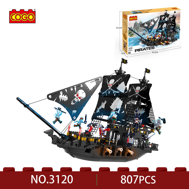 COGO 807PCS Pirate Pirate Ship Building Block Toys