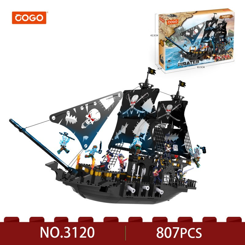 COGO 807PCS Pirate Pirate Ship Building Block Toys