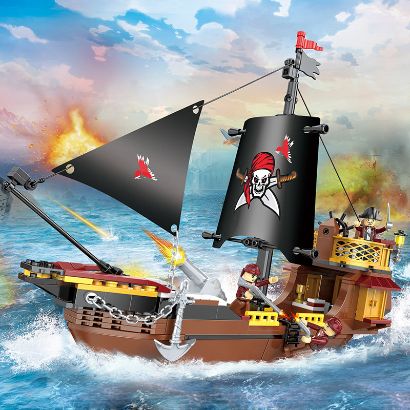 COGO 308PCS Pirate Pirate Ship Birdie Building Block Toy