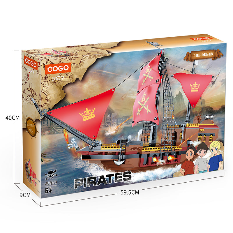 COGO 602PCS Pirate Pirate Ship Daughter Building Block Toy