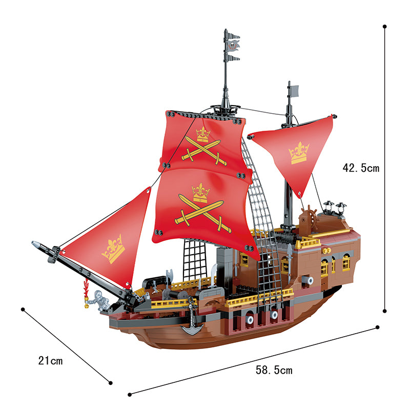 COGO 602PCS Pirate Pirate Ship Daughter Building Block Toy