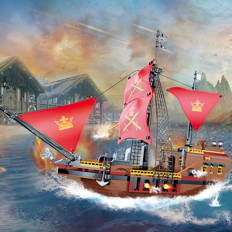 COGO 602PCS Pirate Pirate Ship Daughter Building Block Toy