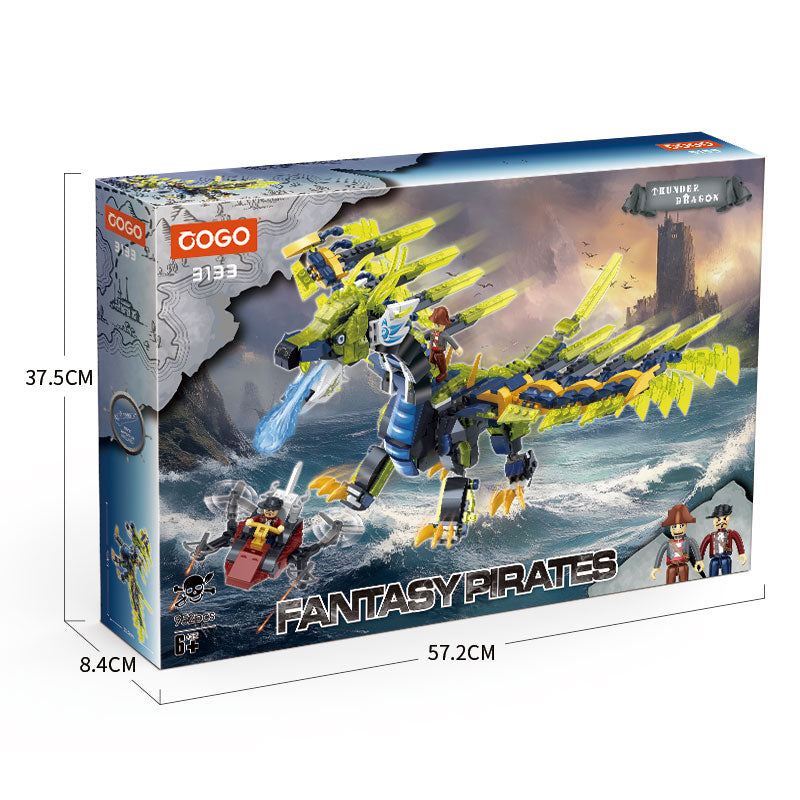 COGO 952PCS Fantasy Pirates Series Dragon Building Blocks Toys