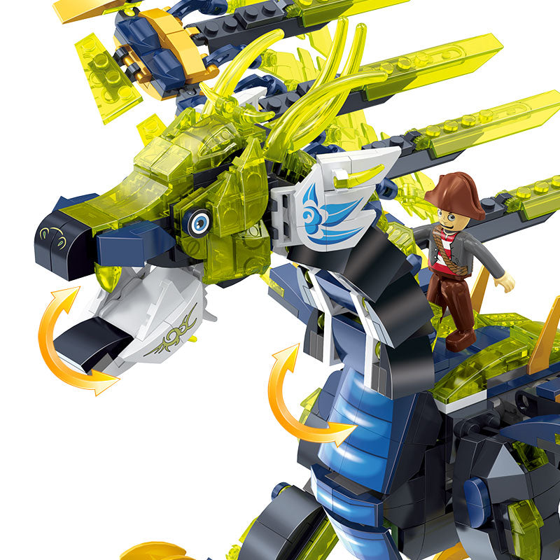 COGO 952PCS Fantasy Pirates Series Dragon Building Blocks Toys