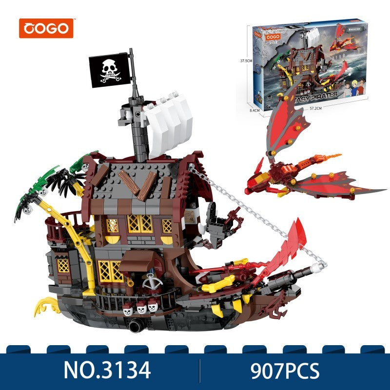 COGO 907PCS Fantasy Pirates Series Ship Building Blocks Toys
