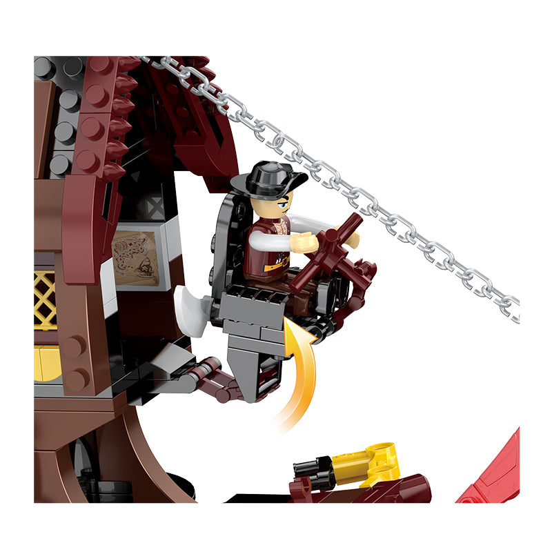 COGO 827PCS Fantasy Pirates Series Ship Building Blocks Toys