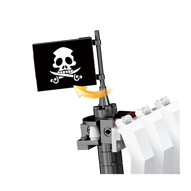 COGO 827PCS Fantasy Pirates Series Ship Building Blocks Toys