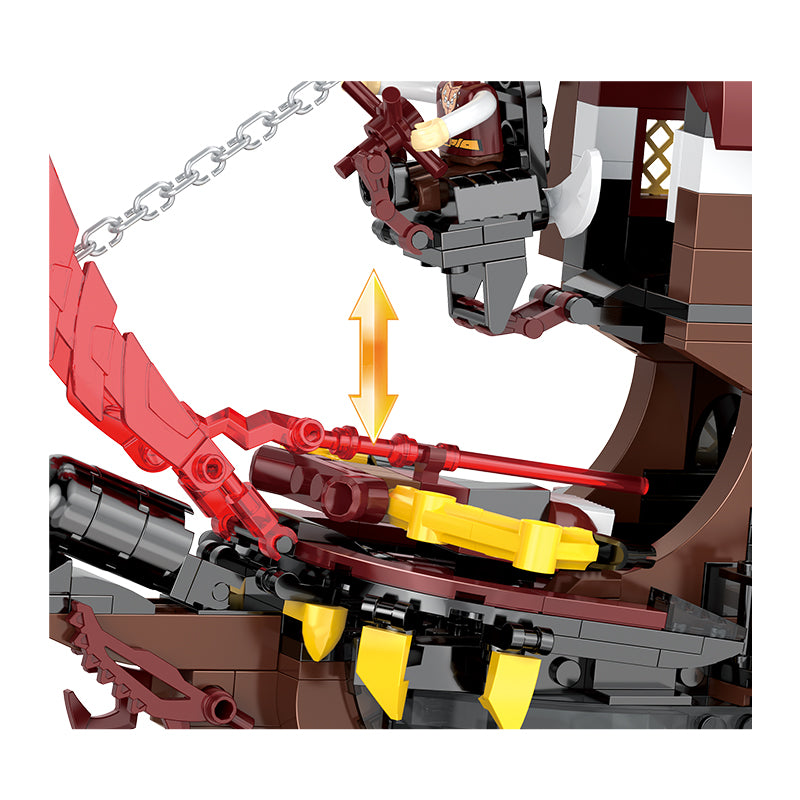 COGO 827PCS Fantasy Pirates Series Ship Building Blocks Toys