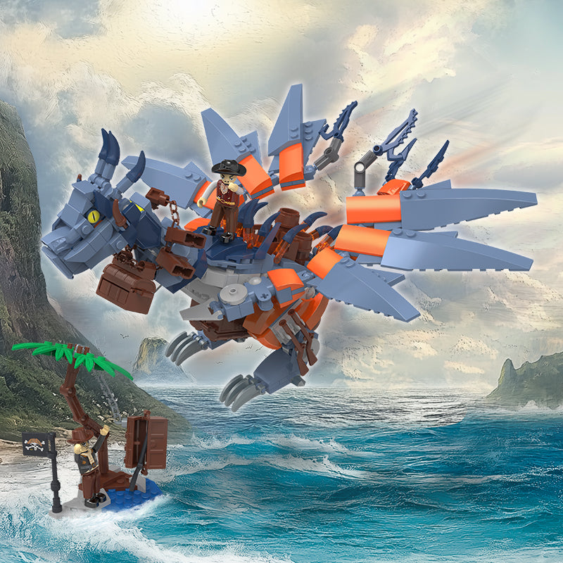 COGO 445PCS Fantasy Pirates Series Dragon Building Blocks Toys