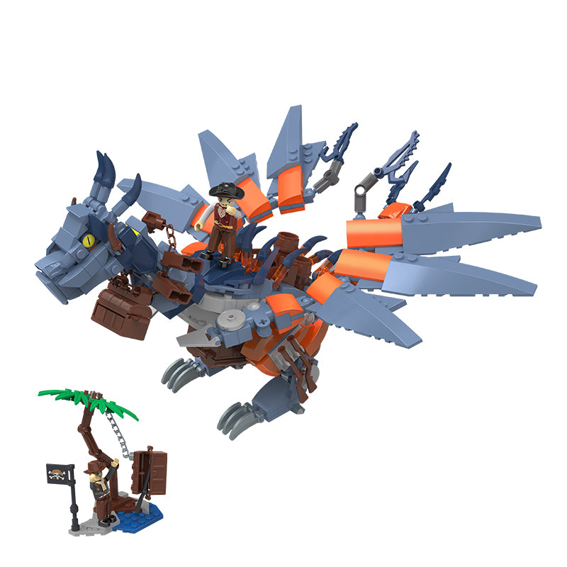 COGO 445PCS Fantasy Pirates Series Dragon Building Blocks Toys