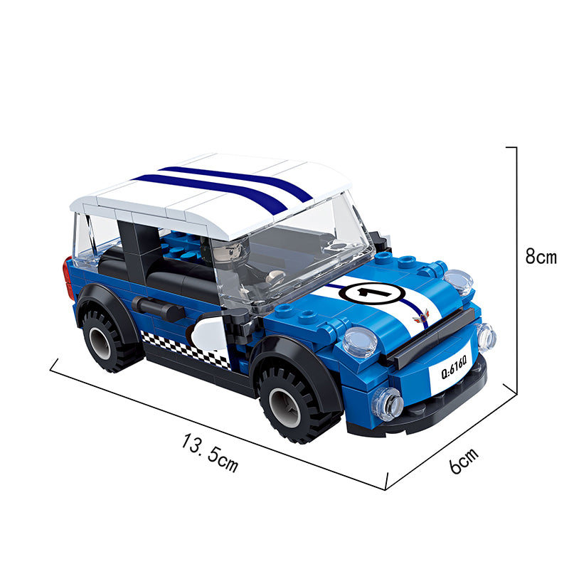 COGO 195PCS Racing Pull Back Car Building Block Toy