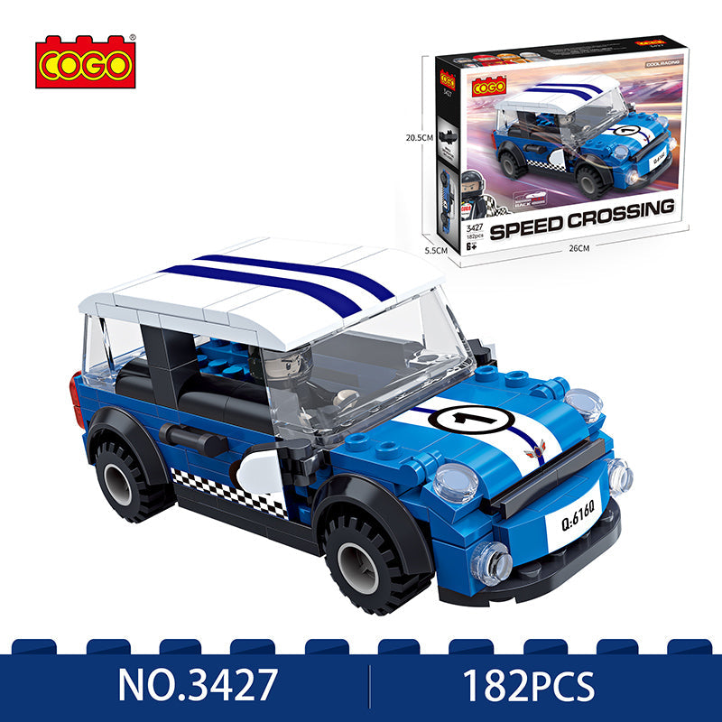 COGO 182PCS Racing Pull Back Car Building Block Toy
