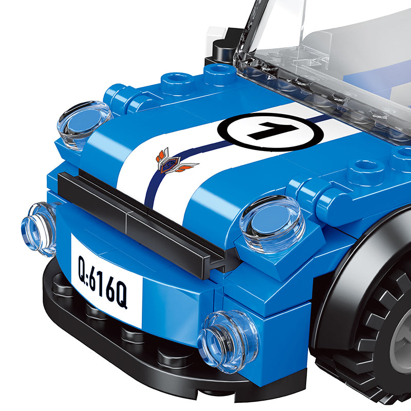 COGO 195PCS Racing Pull Back Car Building Block Toy