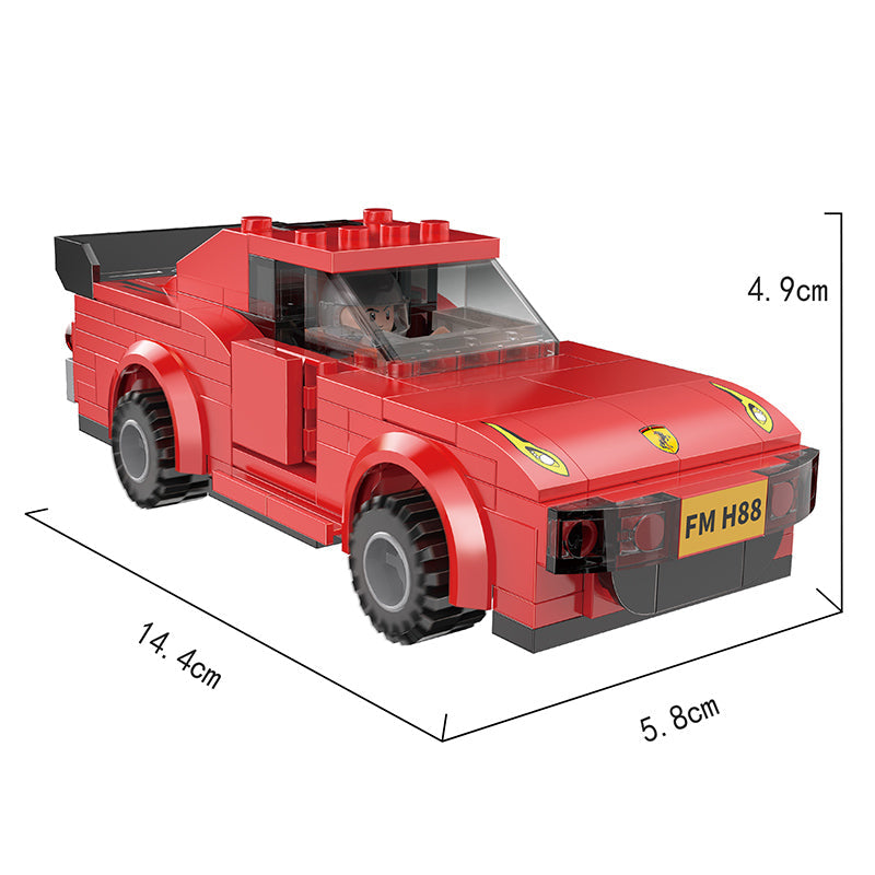 COGO 176PCS Racing Pull Back Car Building Block Toy