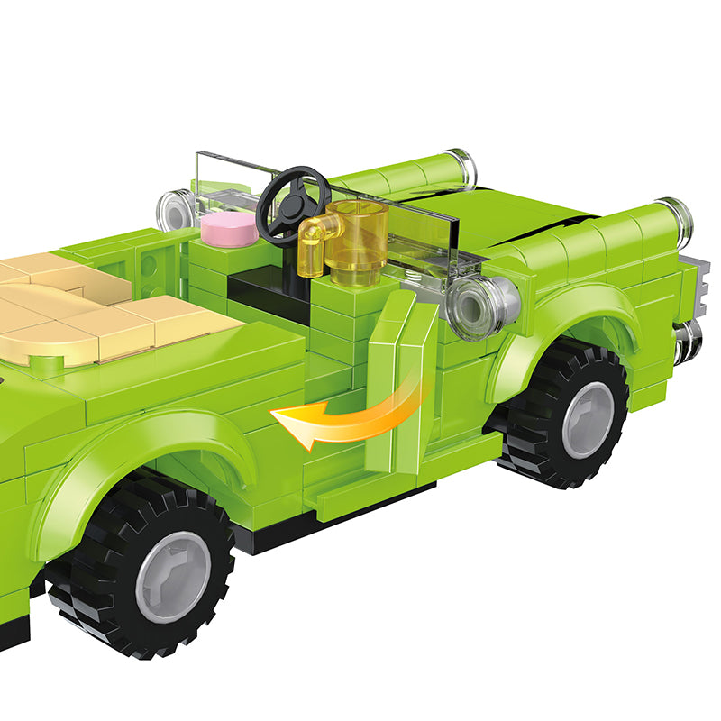 COGO 178PCS Racing Pull Back Car Building Block Toy
