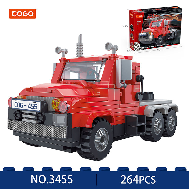 COGO 264PCS Racing Series Tractor Truck Building Blocks Toys