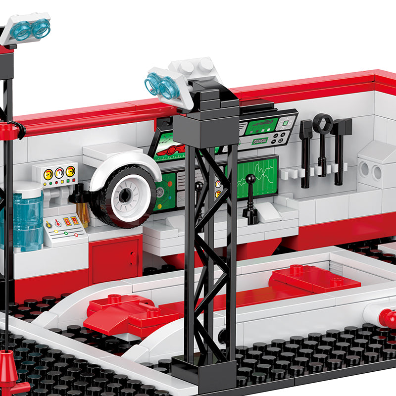 COGO 502PCS Racing Garage Building Block Toys