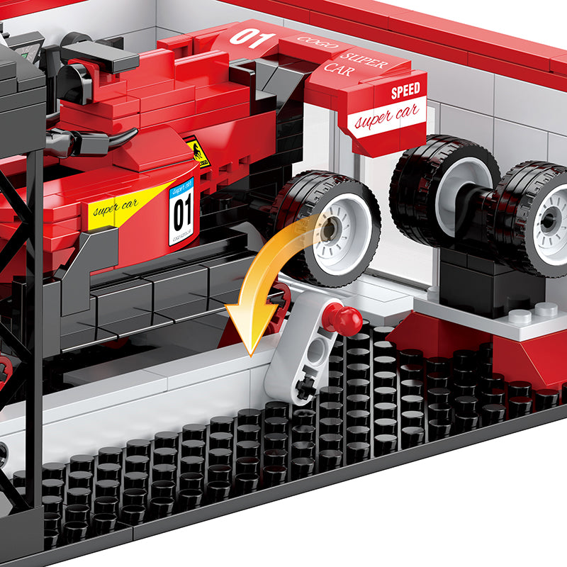 COGO 502PCS Racing Garage Building Block Toys