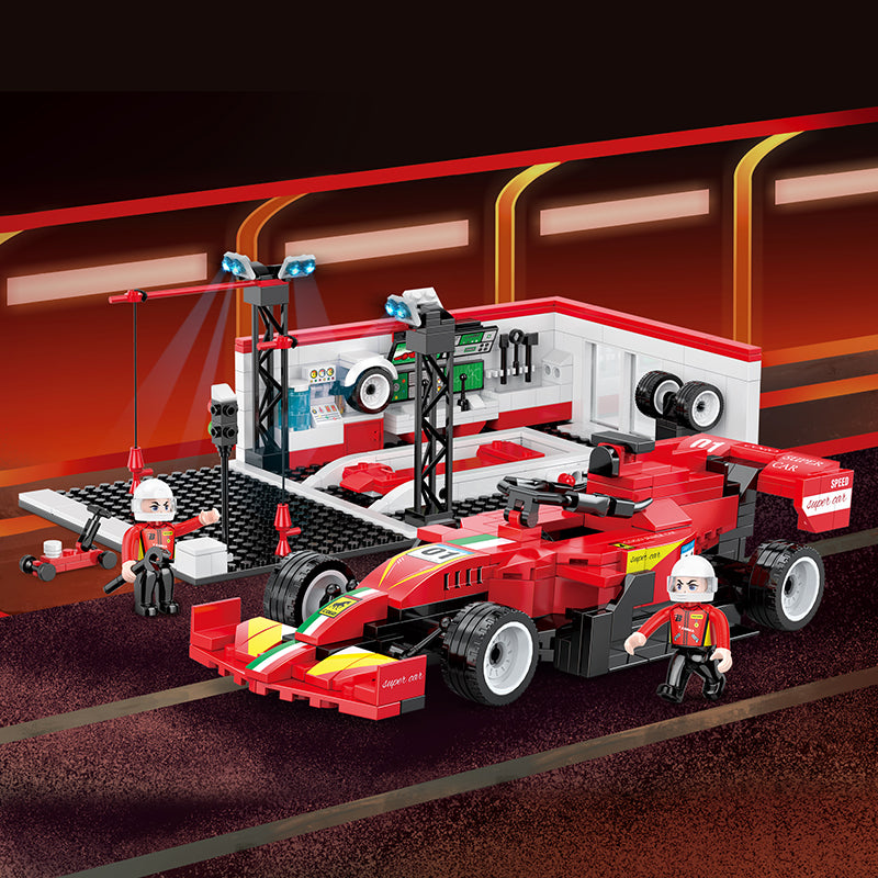 COGO 502PCS Racing Garage Building Block Toys