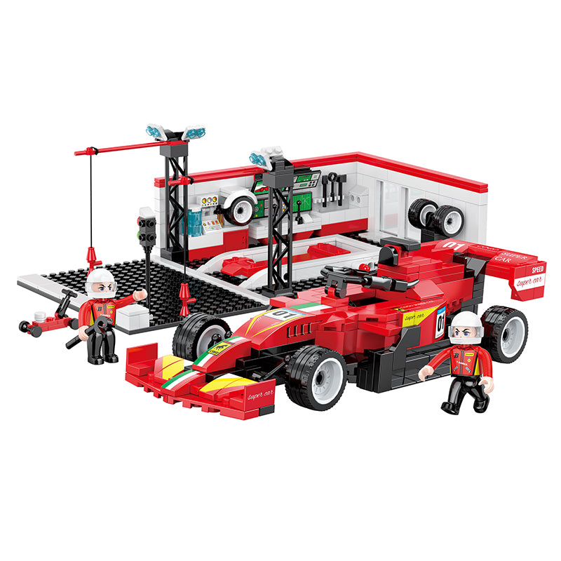 COGO 502PCS Racing Garage Building Block Toys