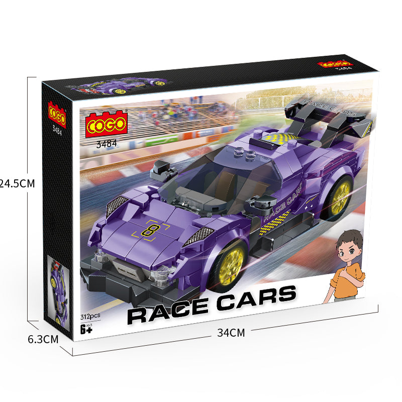 COGO 301PCS Eight Grid Racing Building Blocks Toy