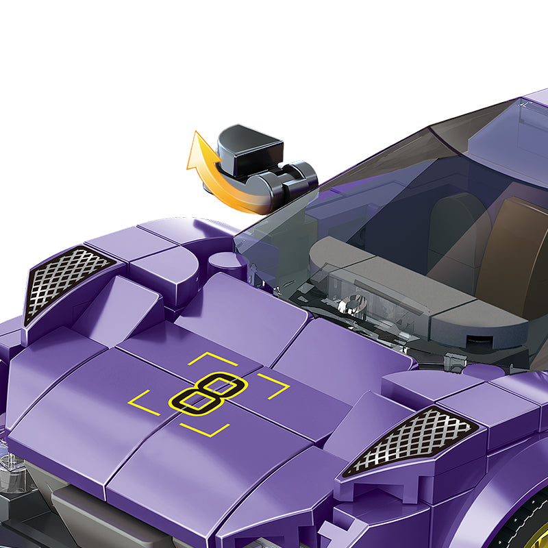 COGO 301PCS Eight Grid Racing Building Blocks Toy