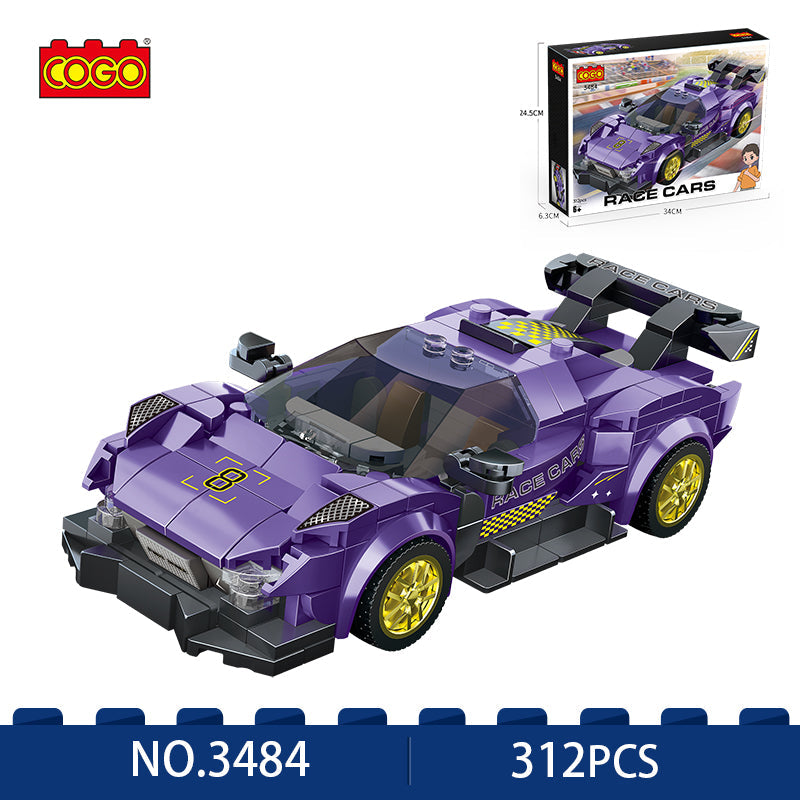 COGO 301PCS Eight Grid Racing Building Blocks Toy