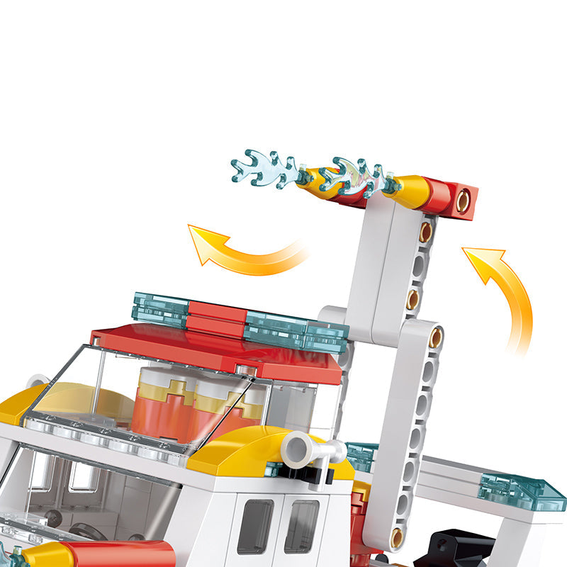 COGO 411PCS Fire Series Marine Lighthouse Rescue Building Block Toys