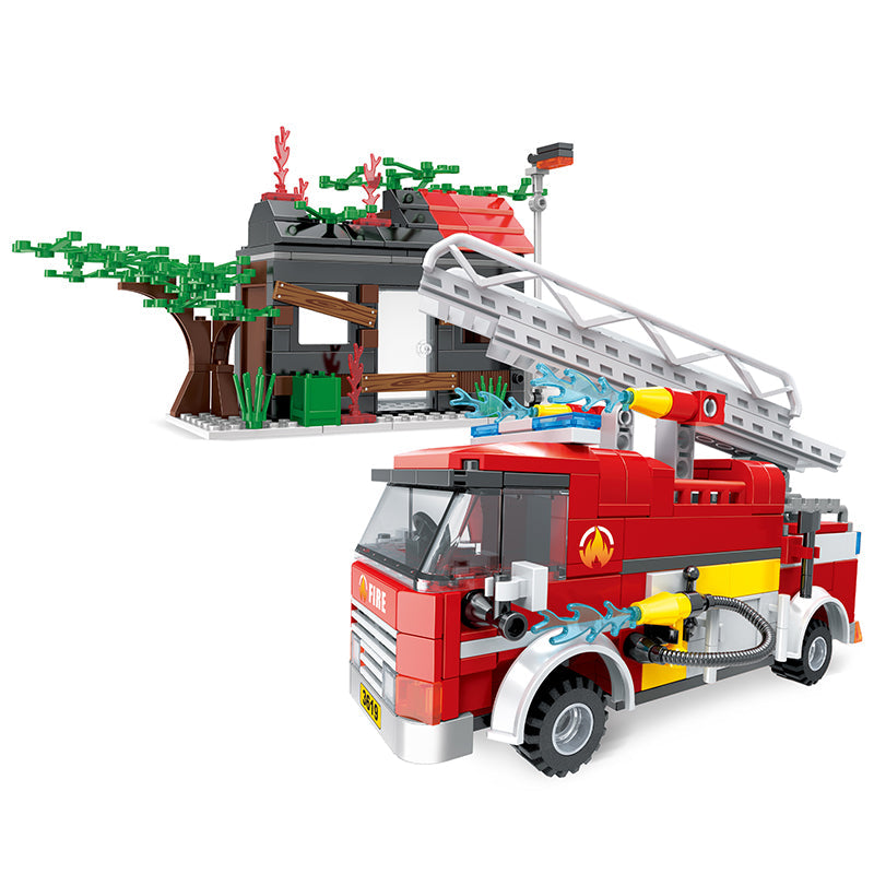 COGO 411PCS Fire Series Suburban Tree House Rescue Building Block Toys