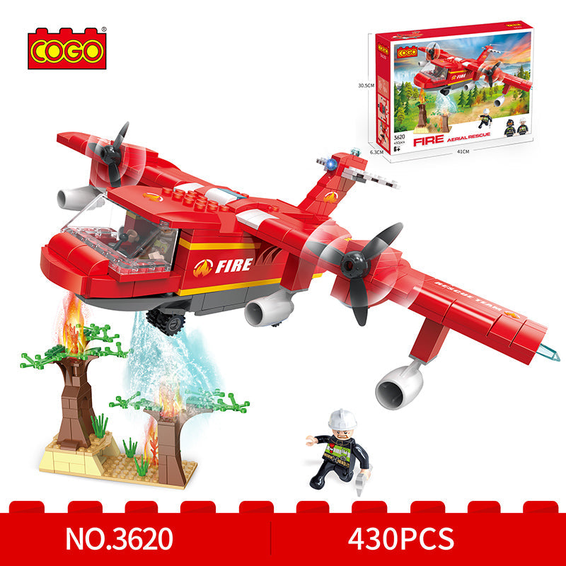 COGO 430PCS Fire Series Forest Fire Rescue Building Block Toys