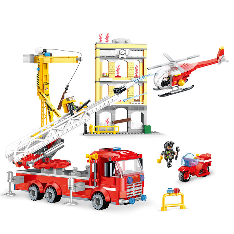 COGO 613PCS Fire Series Ladder Building Rescue Building Block Toys