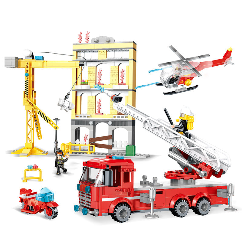 COGO 613PCS Fire Series Ladder Building Rescue Building Block Toys