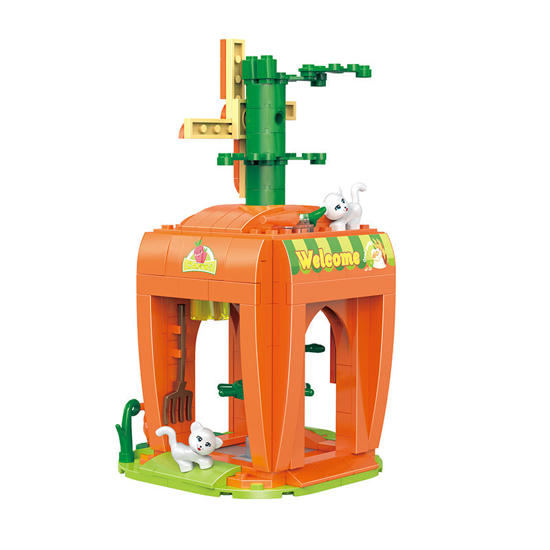 COGO 260PCS Fruit Street Carrot Mill Building Block Toy