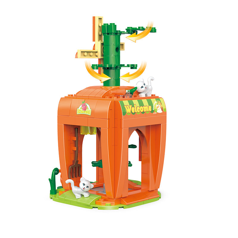 COGO 260PCS Fruit Street Carrot Mill Building Block Toy