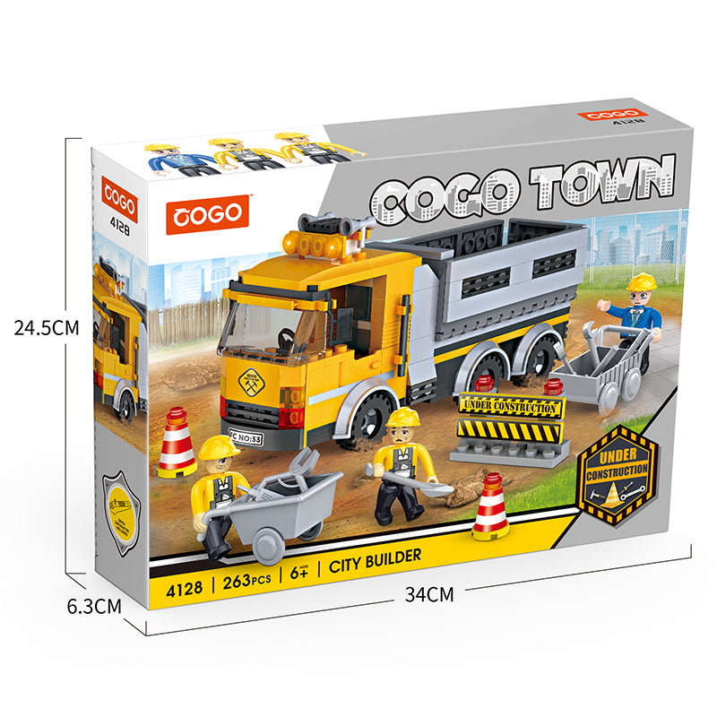 COGO 263PCS City Project Road Construction Vehicle Building Block Toys