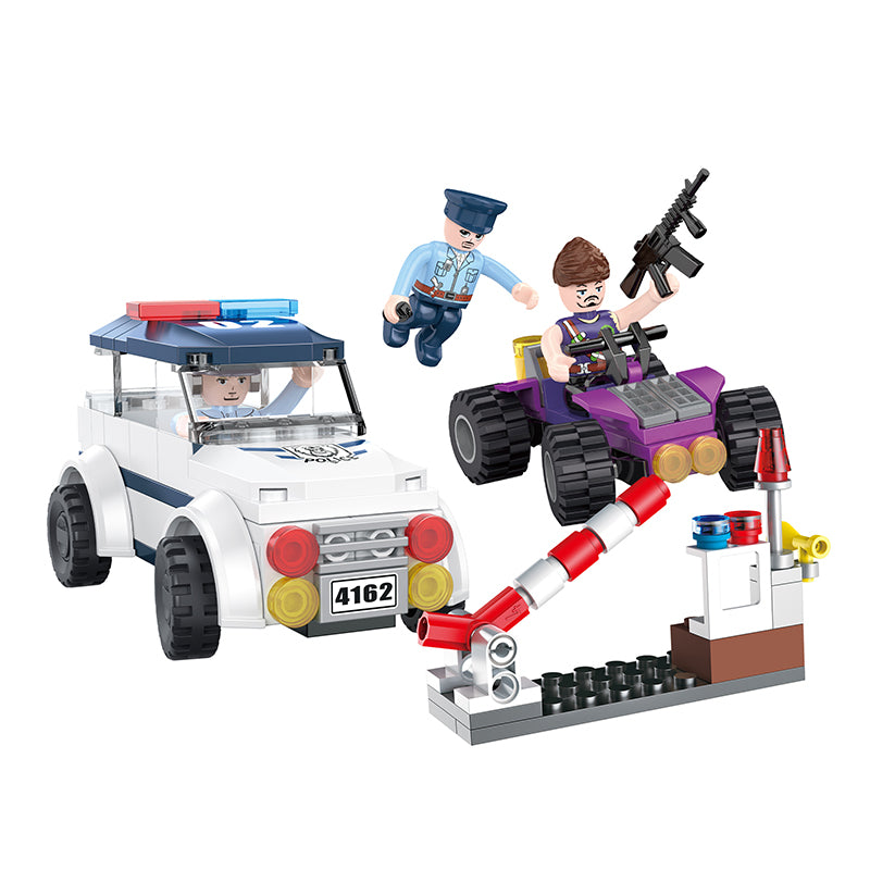 COGO 166PCS Police Speed Car Robber Arrest Action Building Block Toy