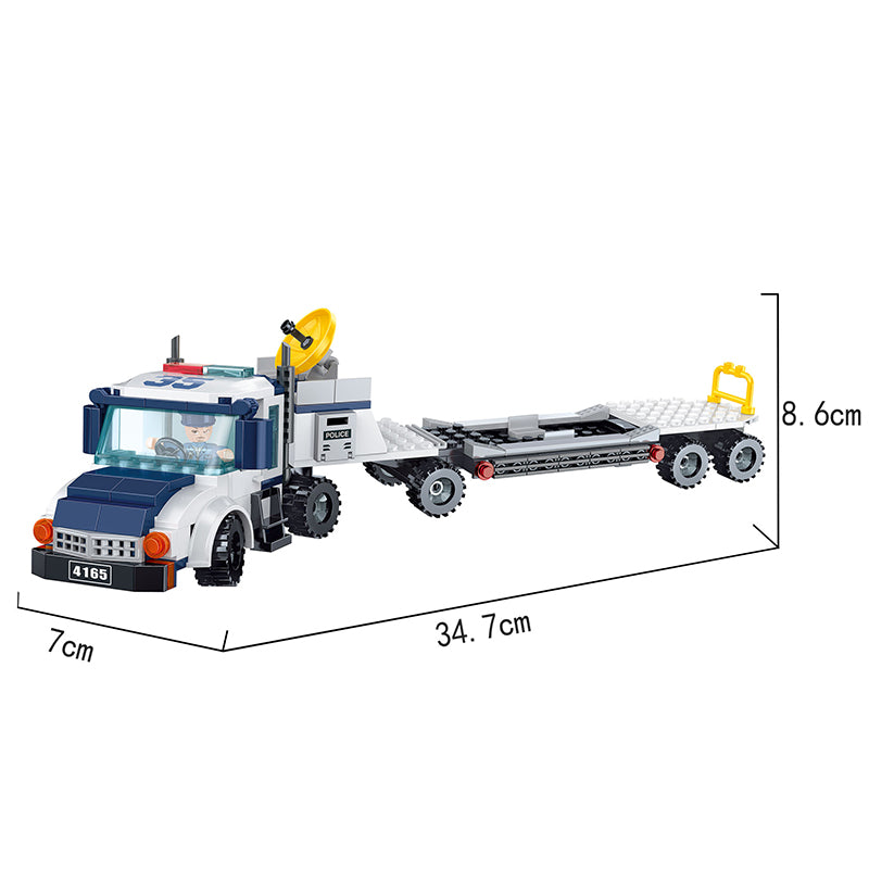COGO 329PCS Police Police Helicopter Transporter Building Block Toy