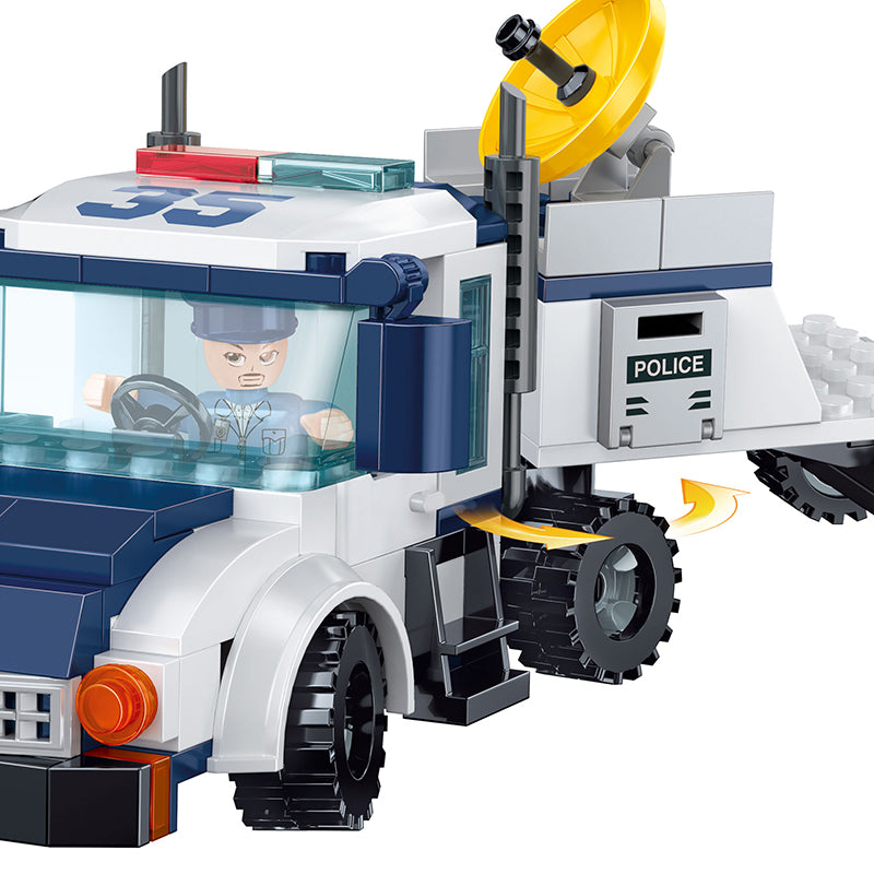 COGO 329PCS Police Police Helicopter Transporter Building Block Toy