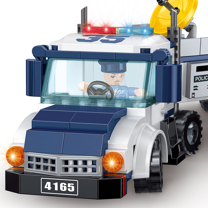 COGO 329PCS Police Police Helicopter Transporter Building Block Toy
