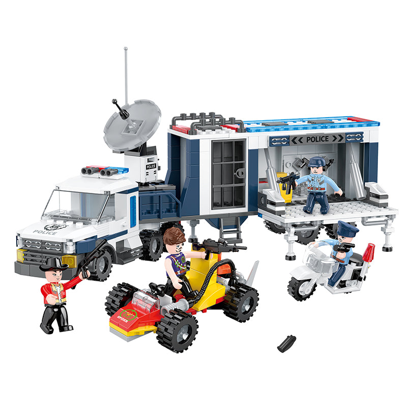 COGO 406PCS Police Mobile Command System Building Block Toys