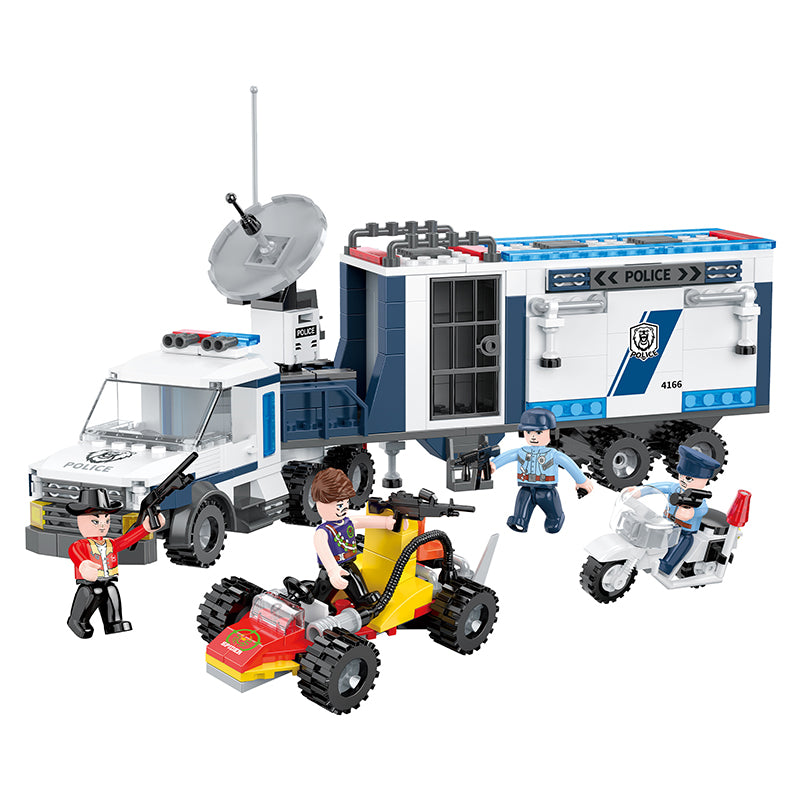 COGO 406PCS Police Mobile Command System Building Block Toys
