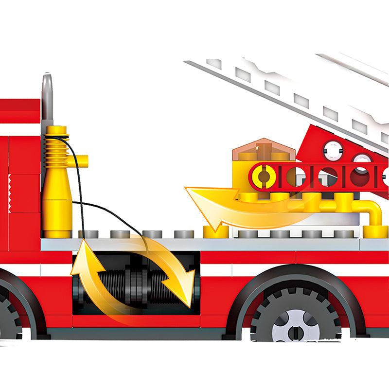 COGO 260PCS Fire Ladder Fire Truck Building Block Toy