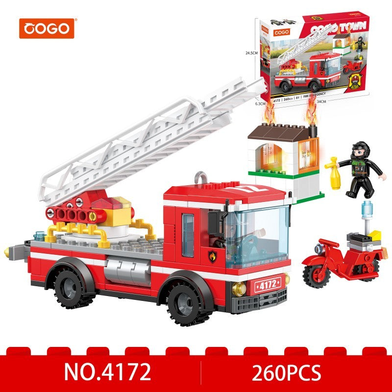 COGO 260PCS Fire Ladder Fire Truck Building Block Toy