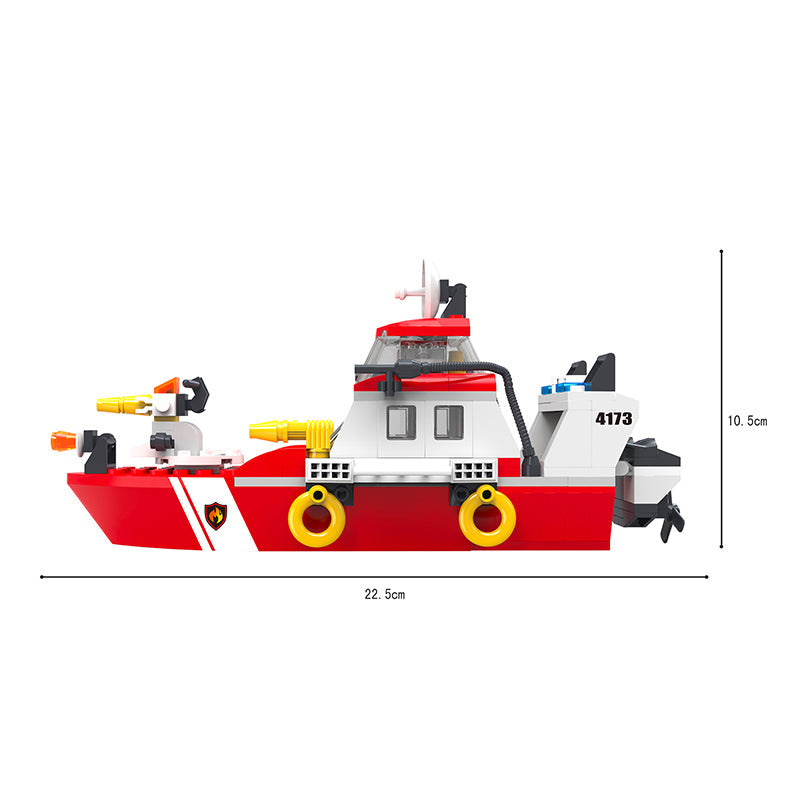 COGO 316PCS Firefighting Speedboat Building Block Toys