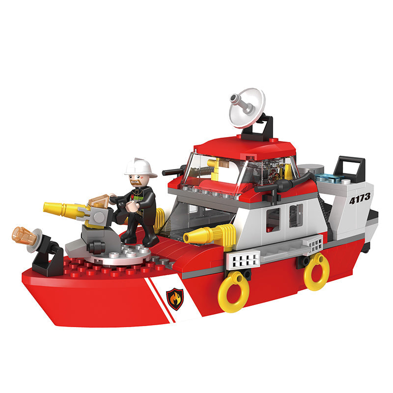 COGO 316PCS Firefighting Speedboat Building Block Toys