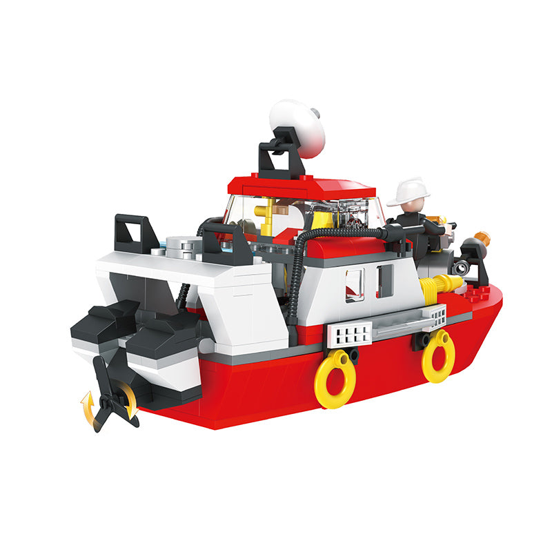 COGO 316PCS Firefighting Speedboat Building Block Toys