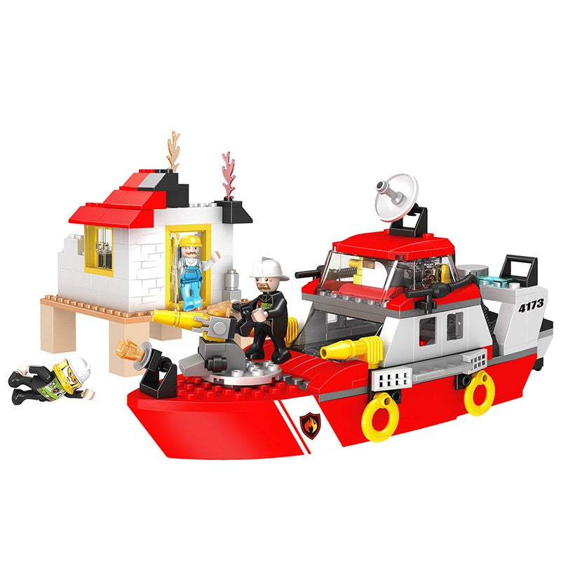COGO 316PCS Firefighting Speedboat Building Block Toys