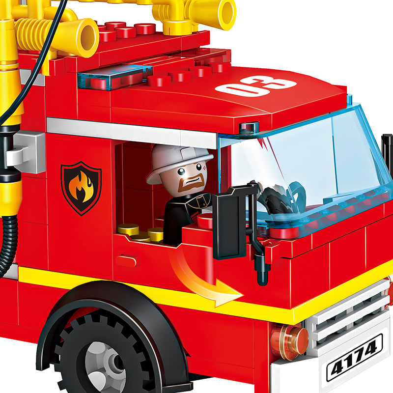 COGO 328PCS Firefighting Sprinkler Truck Building Block Toys